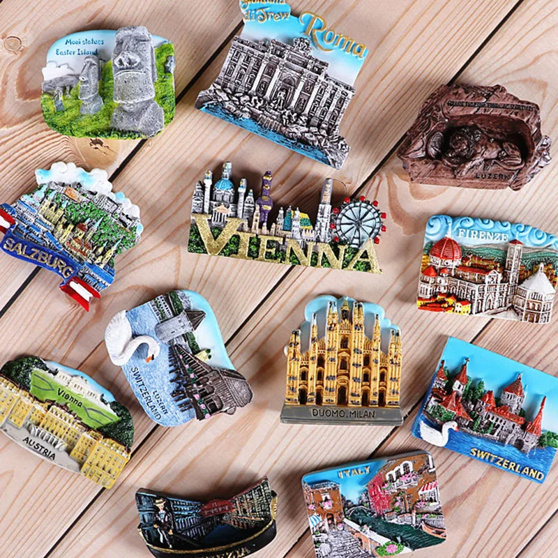 Souvenirs for Overseas Tourism Fridge Italy Switzerland Chile Austria Vienna foreign world tourism collection fridge magnet gift