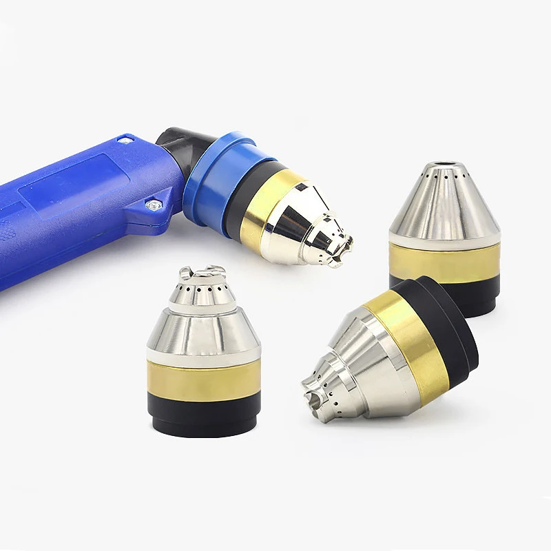 P80 Plasma Cutting Torch Protective Cover Contactable Protective Cover White Porcelain Mouth Shunt Cutting Torch Metal Prote