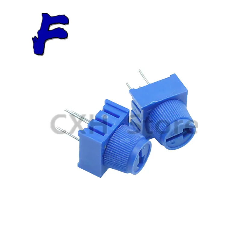 5PCS/LOT 3386P-1-103 10K 1k 2k 5k 10k 20k... 0.5W, 1/2W PC Pins Through Hole Trimmer Potentiometer Cermet 1 Turn Top Adjustment