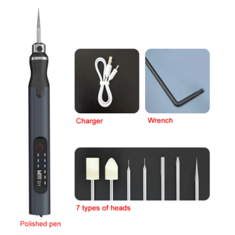 D1 Mini macchina per penna per rettifica intelligente multifunzione per lucidatura/rettifica/punzonatura PCB smontaggio utensile da taglio per reticolo facciale