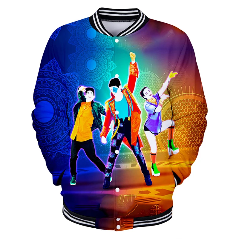 Chaqueta de béisbol con estampado 3d para hombre y mujer, de manga larga y bolsillo Sudadera con capucha, ropa para parte superior masculina y divertida, estilo Hip Hop Dance