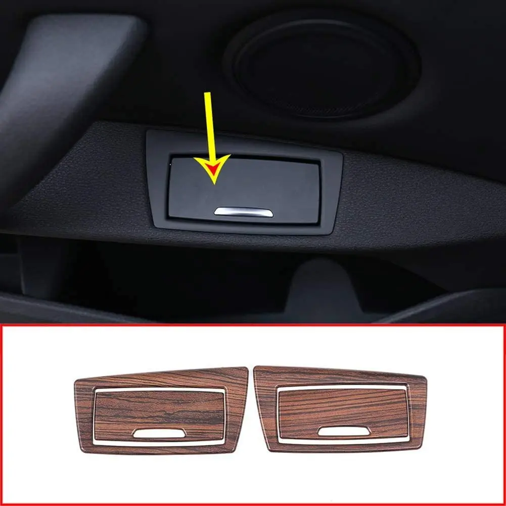 ABS Plastic Door Ash-tray Sequins Trim Cover Decoration Sticker For BMW X1 F48 2016-2019