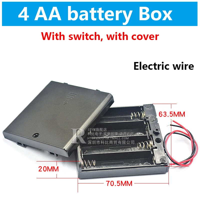 AA Battery Storage Box AA batteries Packs Case DIY Battery Holders Cell Box AA Batteries Holder with Switch and Cover 1-8x