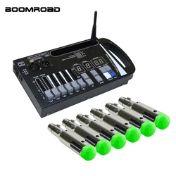 Controlador inalámbrico DMX512 para efectos de luz de escenario, receptor DMX con batería integrada, controlador profesional para DJ, entretenimiento en el hogar
