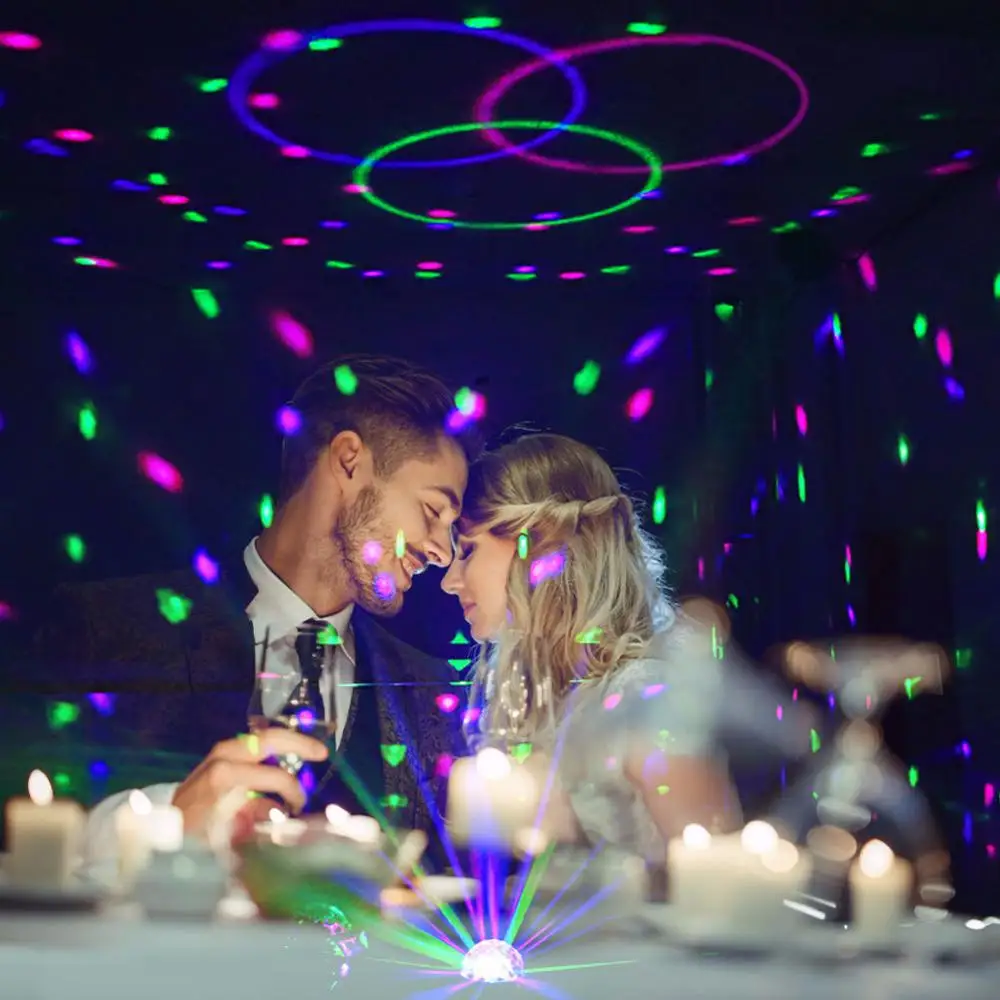 Usb Bluetooth Sterren Moons Podium Verlichting Bar Led Disco Projector Lichten Kerst Room Decor Remote Voice Control Rgb Strobe Light