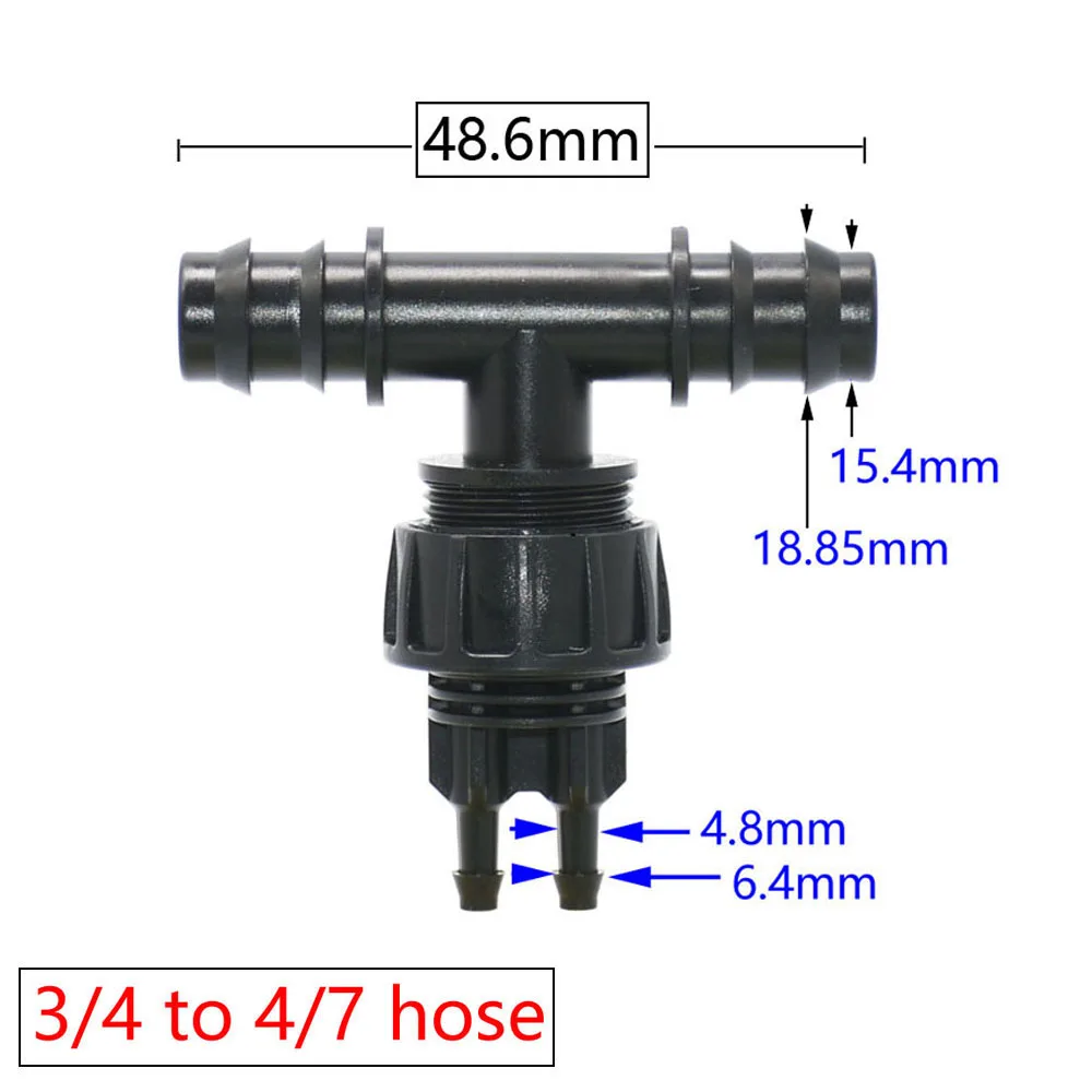 Conectores de lengüeta de manguera, adaptador de acoplamiento de tubería Pe para diámetro exterior 1/2, 16, 20 y 25mm, 3/4, 1/4, 1 \