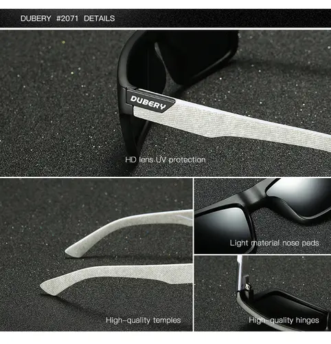 DUBERY Brand Design Polarized Driving Sun Glasses Men's Retro Male Colorful Sun Glasses Men Fashion Brand Luxury Shades Oculos - Image 4