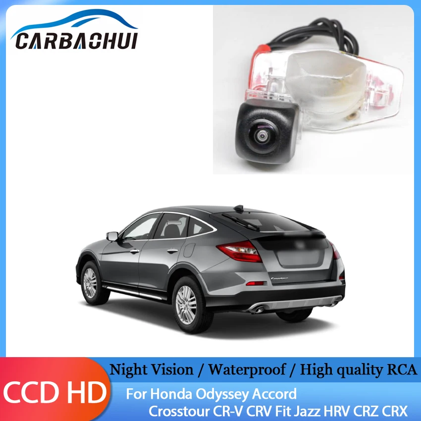 

170° 1280x720P HD Vehicle Rear View Reverse Camera For Honda Odyssey Accord Crosstour CR-V CRV Fit Jazz HRV CRZ CRX