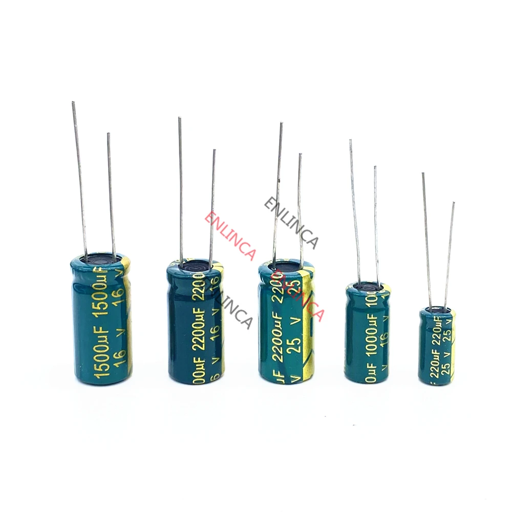 10V 16V 25V 35V 50V 400V High Frequency Low ESR Aluminum Capacitor 100UF 220UF 330UF 470UF 680UF 1000UF 1500UF 2200UF 3300UF