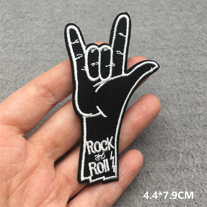 Band Rock Embroidered Patches on Clothes DIY Appliques Stripes Iron on Patches for Clothing Sewing Badges PUNK METAL MUSIC