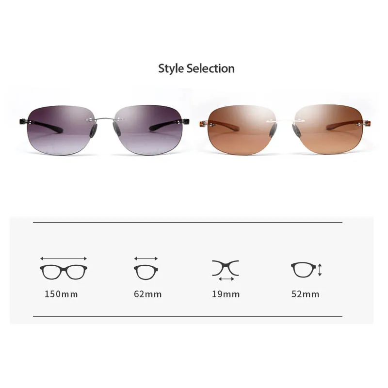 Seemfly dual-light szögletes Olvasmány szemüvegek Nők férfiak vezetés horgászni Olvasmány szemüvegek Messzelátás eyewear Dioptria +1.0 2.5 3.0 3.5