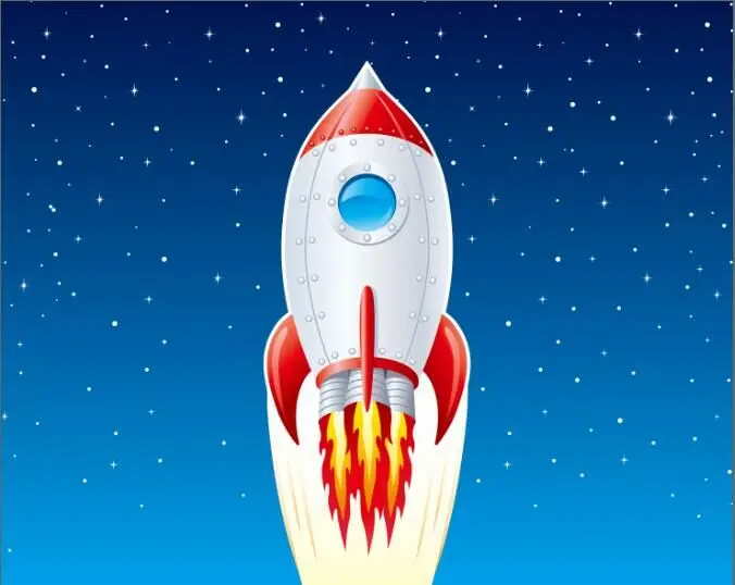 7x5FT Universal Blue Space Rocket Planet Spaceship Astronaut Custom Photo Studio Backdrop Background Vinyl 220cm X 150cm