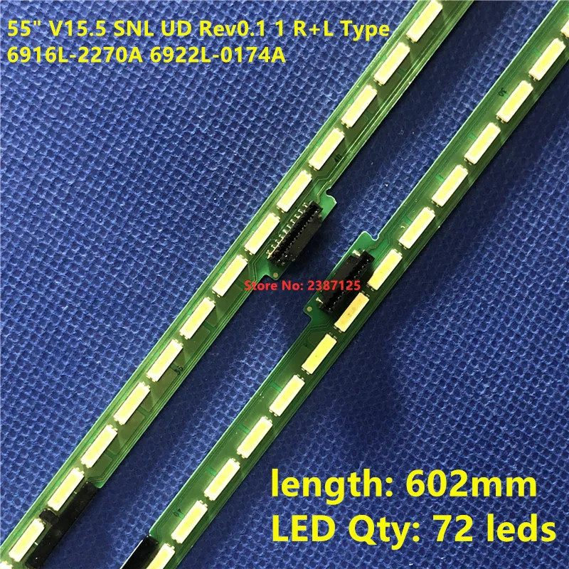 5kit LED Strip 72lamps For 55 V15.5 SNL UD R L T-ype 6922L-0180A 6916L2269B 6916L2270B 55G7200 55UF8400 TH-55DX700C LC550EGE(DH)