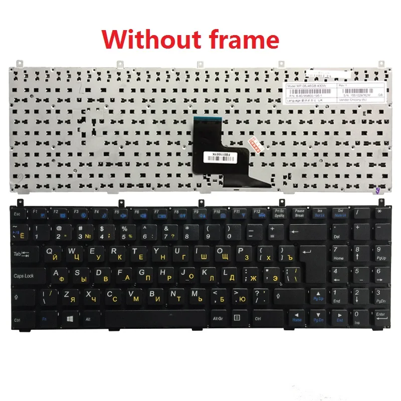 Russian Keyboard for Clevo W76 W760 W762 W765 P150 P150HM P170HM P151EM W150 W150HRM W150ER W170ER E713X M980NU M98NU W765T