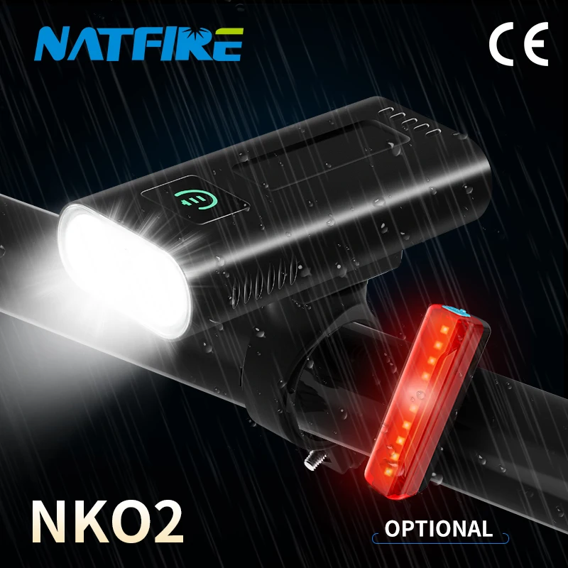 NATFIRE 1000 Lumen Bike Light Front Ultra Bright USB Rechargeable LED Bicycle Lights Taillight Waterproof Aluminum Flashlight