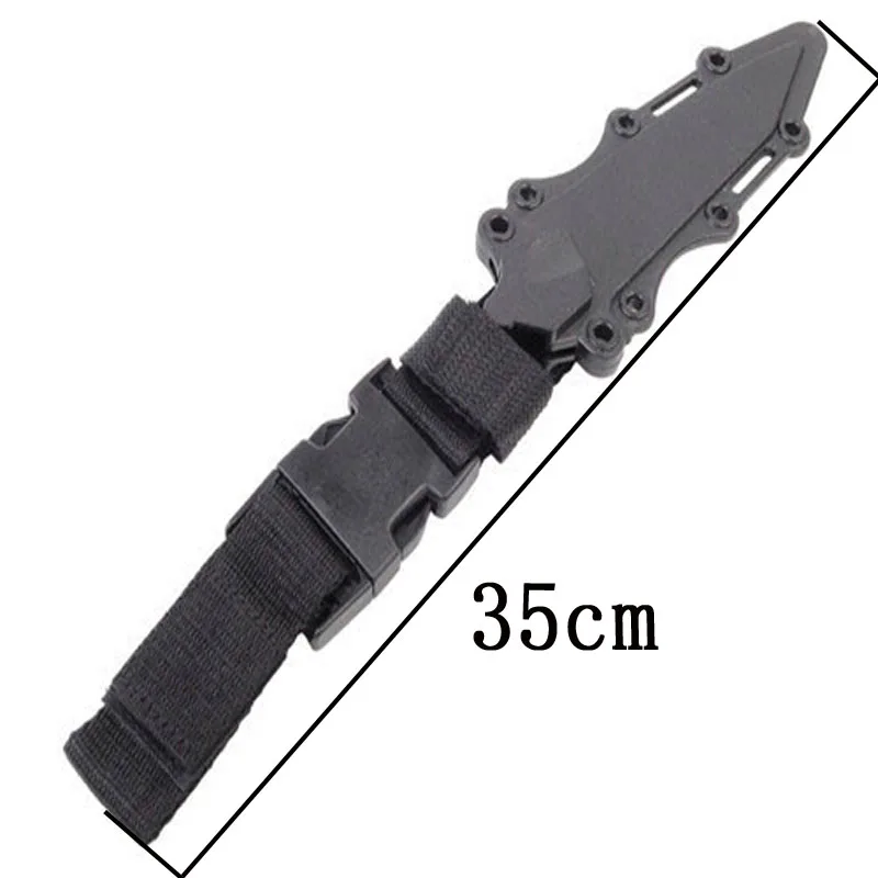 Tactical Military Enthusiasts Birthday Gift CS Cosplay Prop Combat Knife Modeling Rubber Training Sheath Knife Model Toy Sword