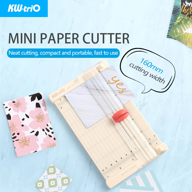 KW-triO Mini Paper Cutter Portable Photo Cutter Paper Cutting Machine Art Trimmer DIY Card Photo Scrapbook Tool Office Supplies