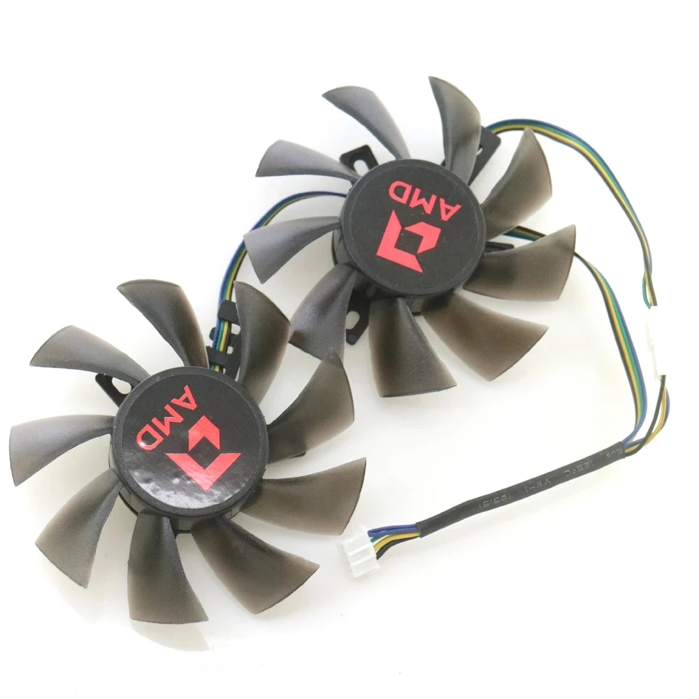 T129215SU DC12V 4Wire 4pin 75mm 0.50AMP VGA Fan For AMD RX570 RX580 RX574 RX588 Graphics Card Cooling Fan