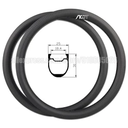 Wheel Rim 20 inch 30mm Depth 25mm Width Carbon Bicycle Wheel 20 Disc Brake Tubeless Ready 24/28/32/36 Holes Bike Rims 20 406