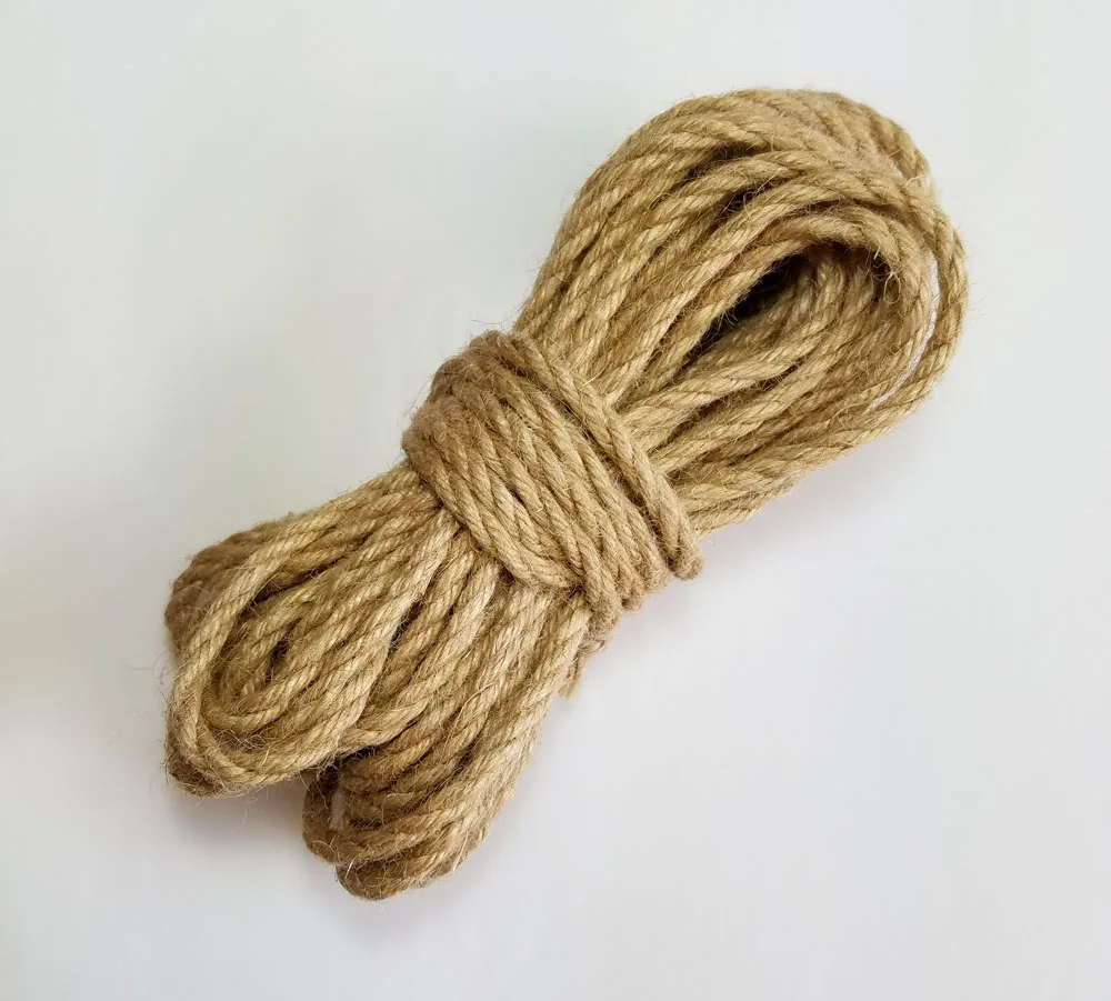 Mais grosso 100% natural juta corda 10m/rolo corda macrame cordões para decoração diy