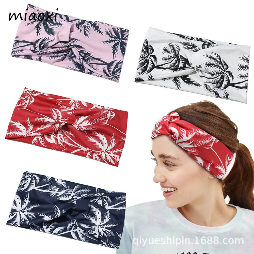 New Women Headband Cross Top Knot Elastic Hair Bands Soft Solid Girls Hairband Hair Accessories Twisted Knotted Headwrap