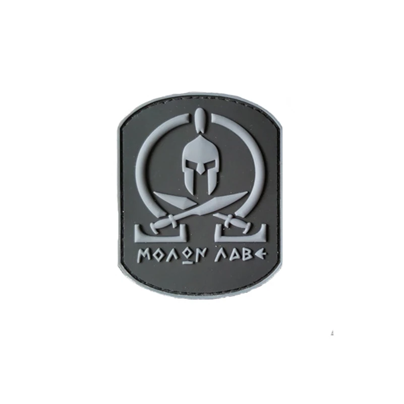 PATCH MOLON LABE SPARTAN WITH SWORDS TACTICAL ARMY  PATCH PVC