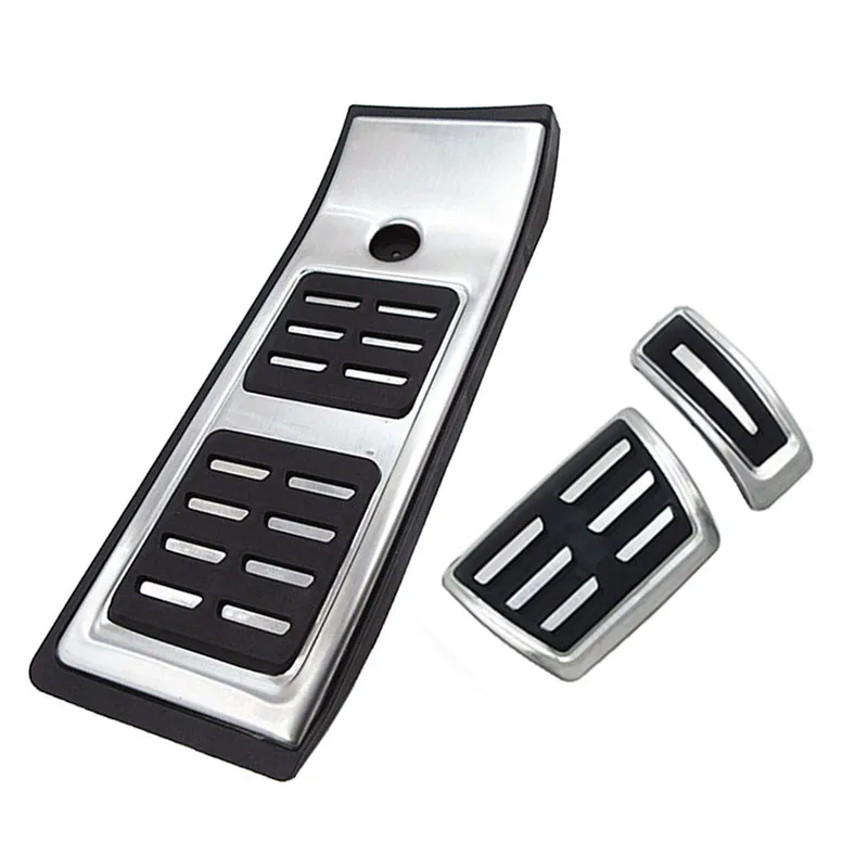 For Audi Q5 FY 2018-2021 Car Interior AT Automatic High Quality Stainless Steel Fuel Brake Footrest Pedal Cover Cap Pad Trim Kit