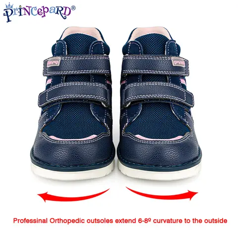 Princepard Scarpe da ginnastica ortopediche per bambini Scarpe casual per bambini per ragazza Ragazzo Nuovo calzature autunnali con schienale alto con supporto alla caviglia