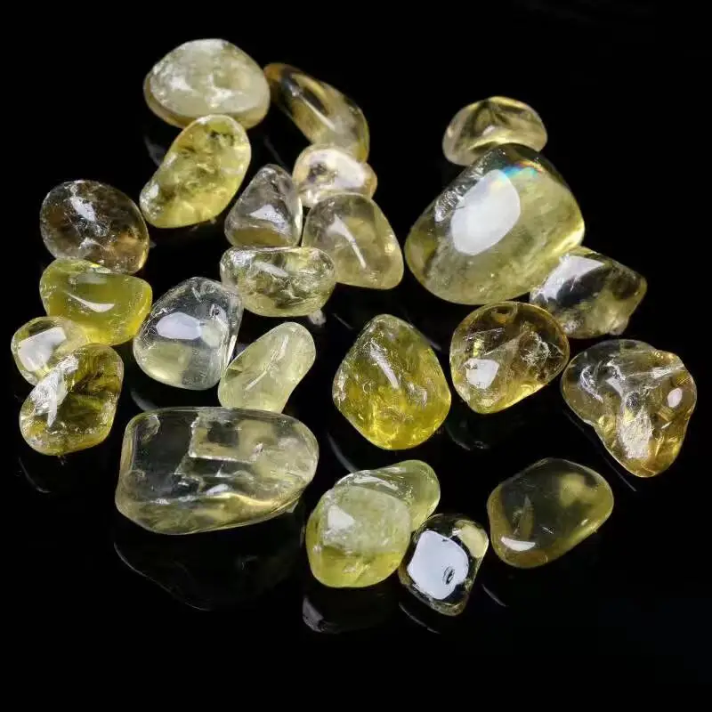 Natural Brazilian topaz crystal mineral macadam is a beautiful product