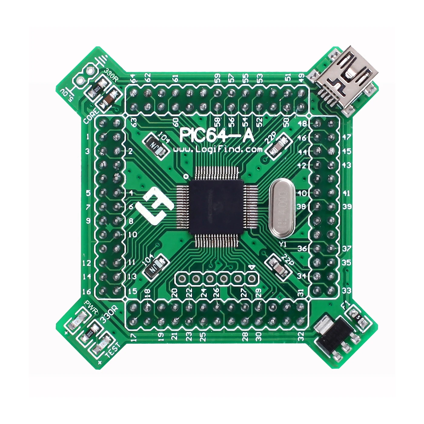 PIC24 SCM Learning Development Board Core Board PIC64-A with PIC24HJ128GP506A