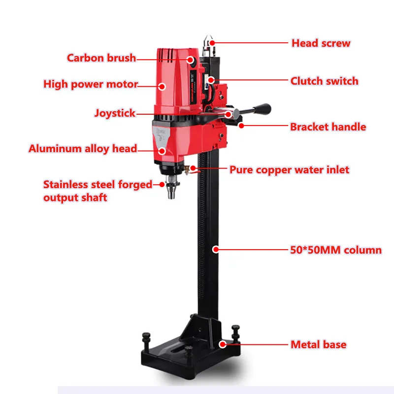 300MM 3.8KW High Power Electric Concrete Complex Core Diamond Drill Machine Professional Project Water Wet Core Drilling Machine