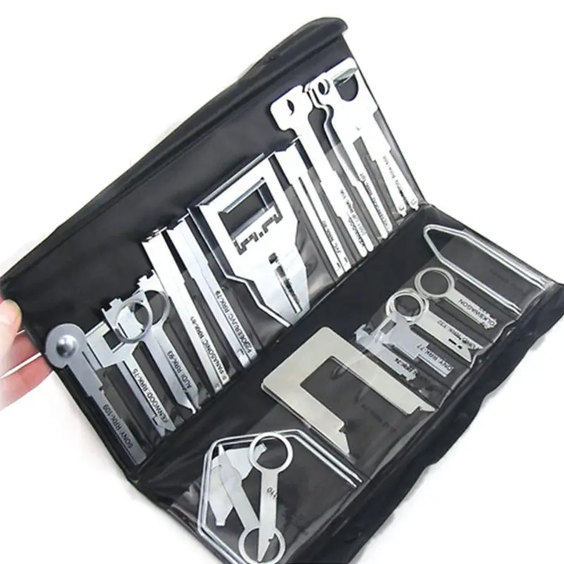 38Pcs/Set Vehicle Auto Stereo Radio Release Removal Tools for KEY Kit with Bag for kenwood Tool for Benz for Ford Dropshipping