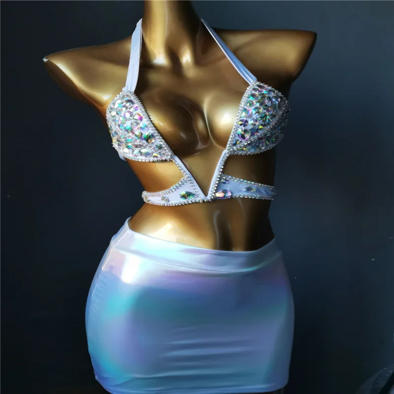 

2022 venus vacation sexy diamond Big V bikini set bling stones rhinestone bathing suit good quality swimsuit