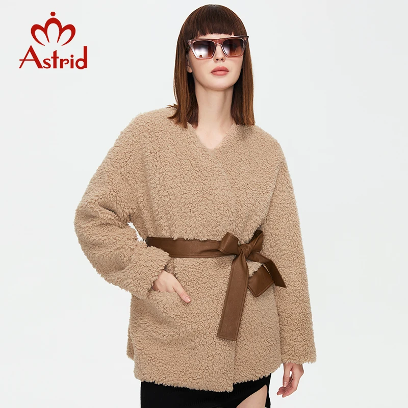 Astrid Teddy Coat Women Faux Fur Coats Long Sleeve Jackets Autumn Winter Loose tops Warm plus size Female Jacket Casual Parka