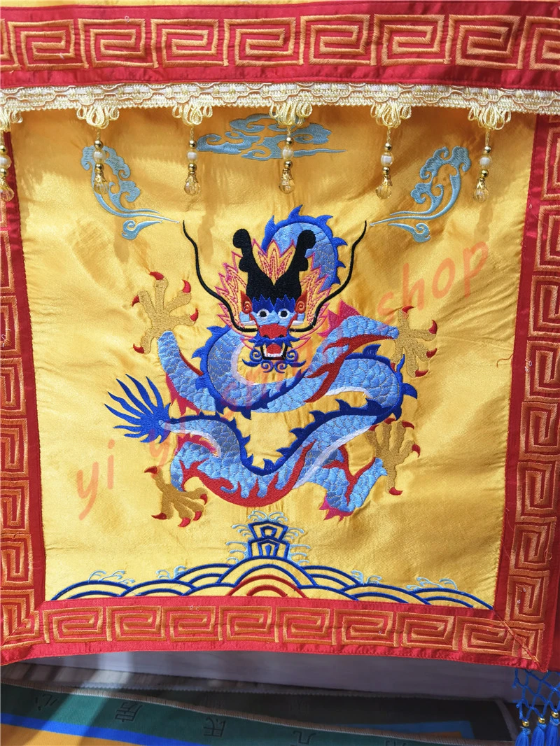 JINDA Jiutian Embroidery and Buddha Table Flag, Dharma Small Flag, Tray Flag, incense