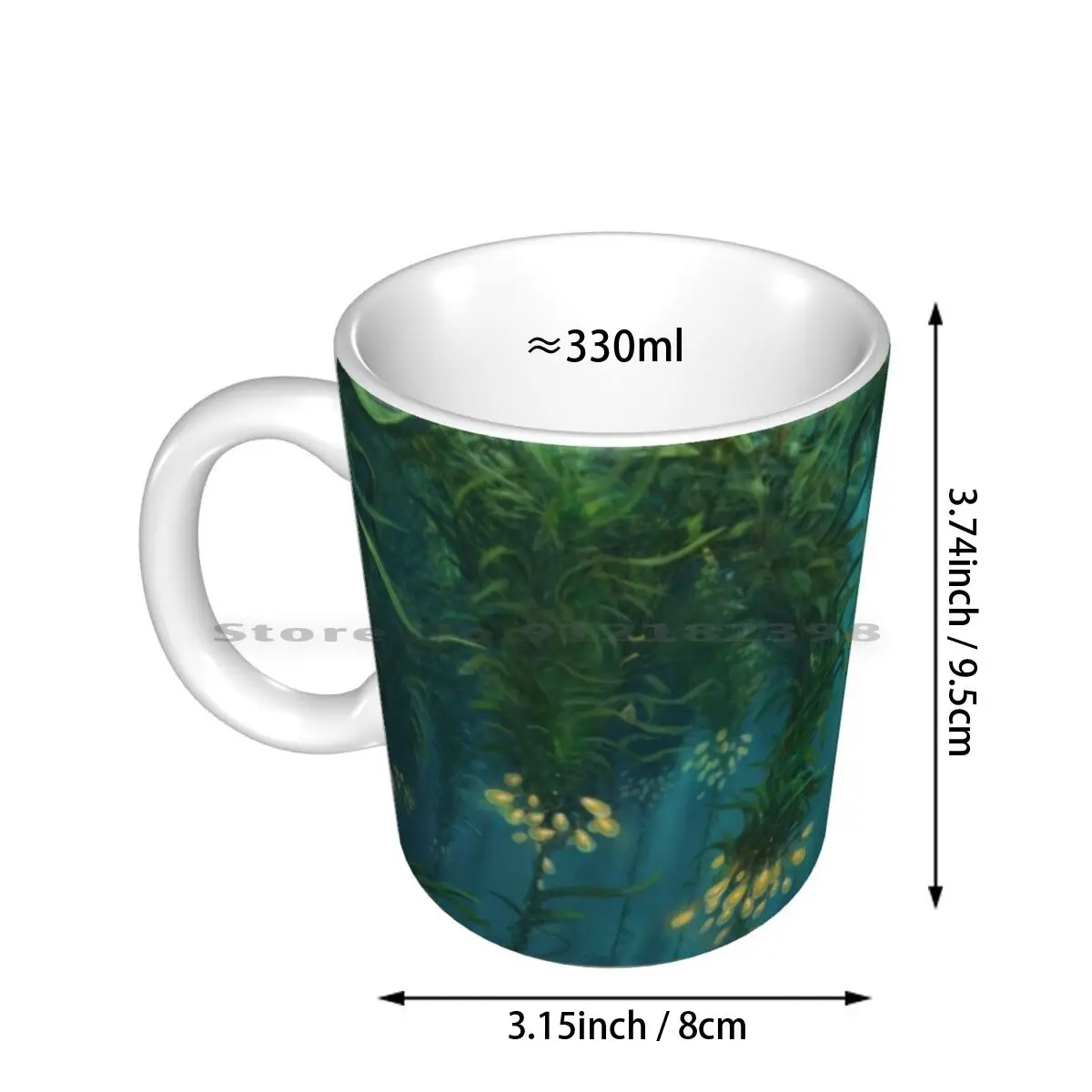 Exploring The Kelp Forest Ceramic Mugs Coffee Cups Milk Tea Mug Underwater Diver Unknown Worlds Games Gamer Sci Fi Fish