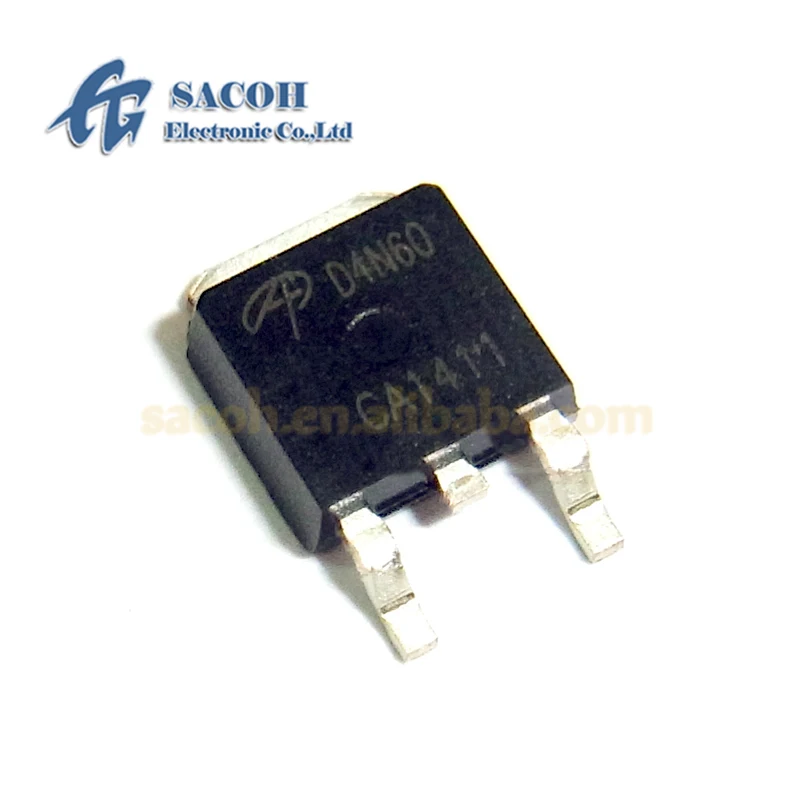 

10Pcs AOD4N60 D4N60 or AOD5N40 or AOD5N50 or AOD5N60 TO-252 4A 600V N-Channel MOSFET