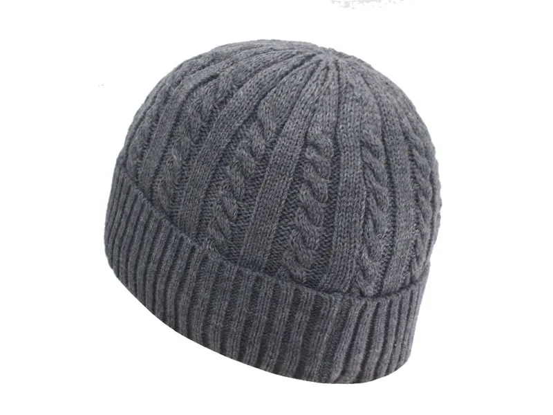 Marke Skullies Mützen Männer Winter Hüte Für Männer Kappe Frauen Winter Gestrickte Hut Männlich Warme Dicke Gorro Motorhaube Pelz Stricken Beanie Hut Kappe – Detail 10