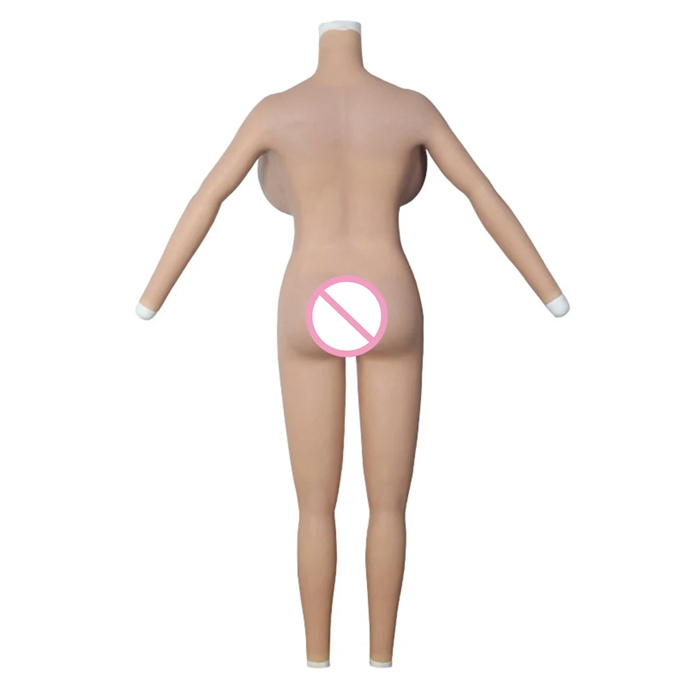 KnowU Silicone S Cup Bodysuit Breast Forms Fake Boobs With Anal Hole For Cosplay Transgender Oversized Cup One-piece Sexy Body