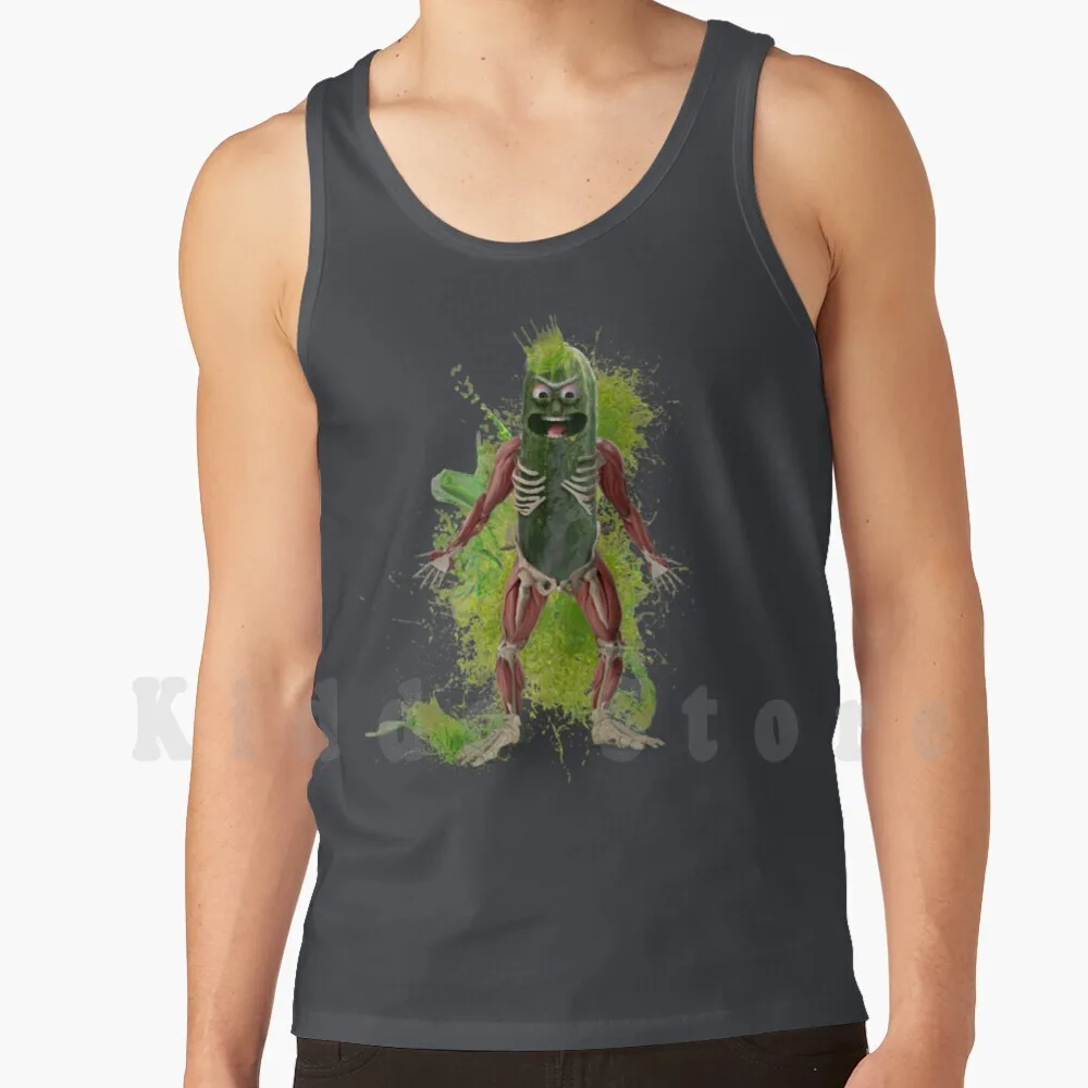 Pickle Rick Tank Tops Vest 100% Cotton Pickle Cucumber 3d Advice Cartoon Toon Series Fan Pickl Erick Cucumbers Pickle