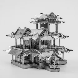 MMZ Piececool-rompecabezas de Metal 3D, kit de montaje de pabellón TengWang, modelo de Metal 3D cortado con láser, juguetes de rompecabezas, regalo para adultos