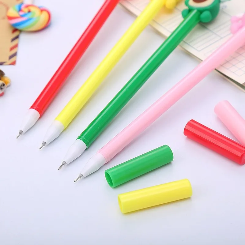 20PCs Cute Fruit Gel Pens Set Creative Learning Stationery Student Test Pen School Office Writing Tools Prizes Gifts Wholesale