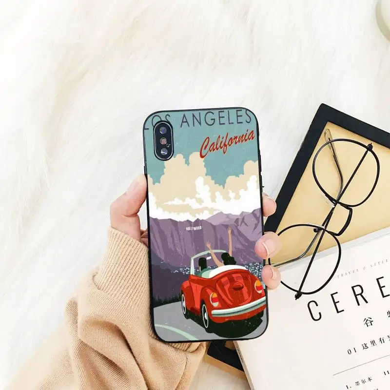 Yinuoda Travel Los Angeles California Phone Case Cover For iPhone 11 8 7 6 6S Plus X XS MAX 5 5S SE 2020 XR 11 pro Cover