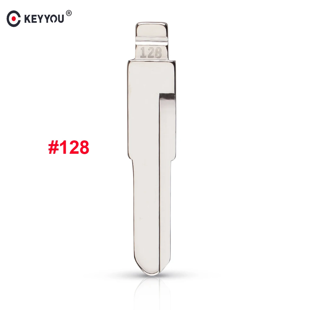 

KEYYOU #128 Metal Flip KD Blank Uncut Key Blade Flip Remote Key Blade NO. 128