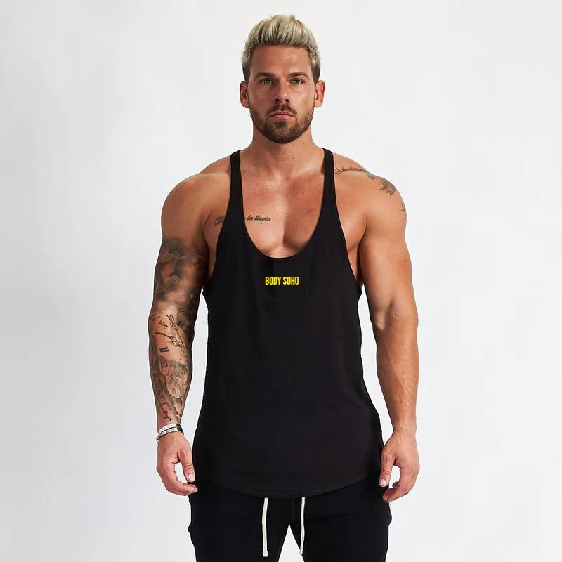 New bodybuilding vest male fitness racer vest bottoming shirt