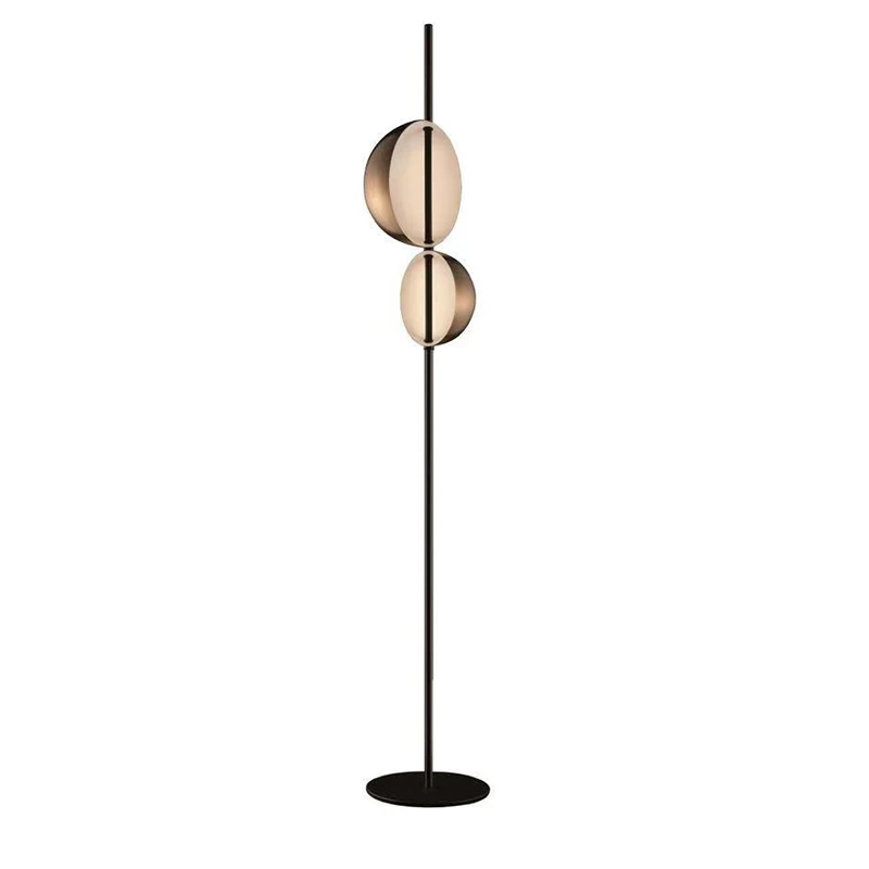 Newest LED Floor Lamp Modern Floor Light  For Living Room Black Or Gold Double Lampshade LED Standing Light
