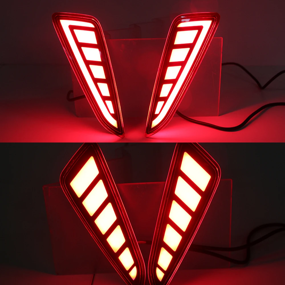 CSCSNL 1 Pair LED Reflector Lamp Rear Fog Lamp Rear Bumper Light Brake Light For Toyota C-HR CHR 2016 2017 2018 2019
