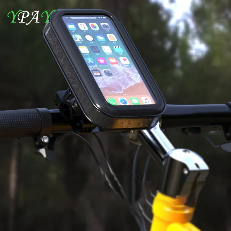 Waterproof Motorcycle Bicycle Phone Bag Holder Stand Mobile Phone Handlebar Rearview Mount support Stand For iPhone XS 8PLUS