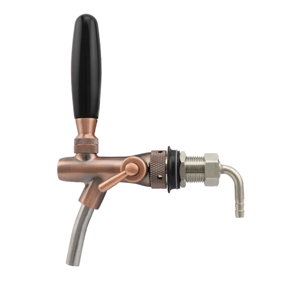 

Flow Control Beer Faucet Short Shank Bronze Chrome Plating Draft Beer Dispenser Tap for Home Bar Bridge Restaurants Brewing Tool