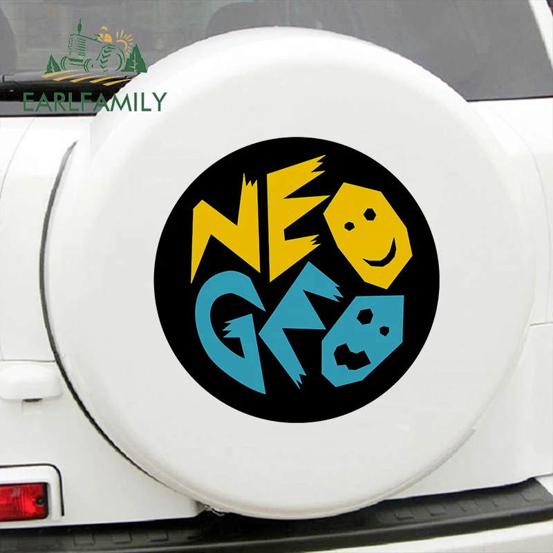 

EARLFAMILY 43 см x 40 см для Neo Geo, круглые знаки, большие автомобильные наклейки под заказ, виниловые автомобильные двери, аксессуары для автомобиля